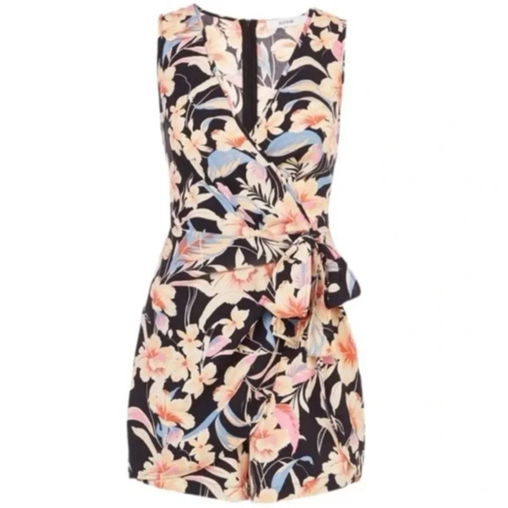JUSTFAB front tie wrap romper